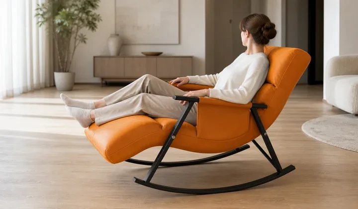 Sillón balancín LH-086 en una aplicación de interior